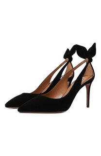 Замшевые туфли Bow Tie 85 Aquazzura