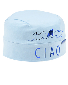 Голубая бандана с принтом &quot;Ciao&quot; Il Trenino