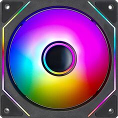 Вентилятор FORMULA Floe 12BK ARPW ARGB 120x120x25mm, черный, 450-1500rpm, 37.2cfm, 19-26.8dBa, 4-pin PWM, Ret