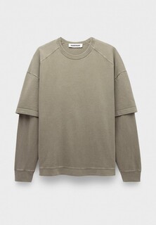 Лонгслив Darkpark theo - double sleeve tee washed military green