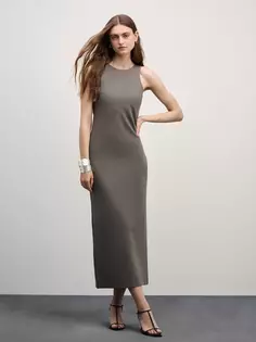 Платье миди из вискозы с разрезом Zarina