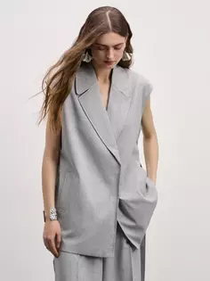 Удлиненный жилет с поясом Zarina