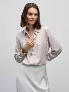 Атласная блузка с принтом Zarina