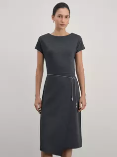 Миди платье с запахом из вискозы Zarina