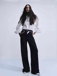 Джинсы wide leg со средней посадкой Zarina
