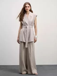 Брюки wide leg с резинкой на талии Zarina