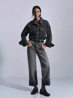 Джинсы straight с подворотами Zarina
