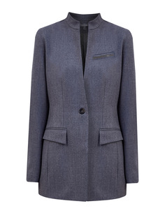 Удлиненный жакет из гибкой шерсти с ювелирной деталью Re Vera