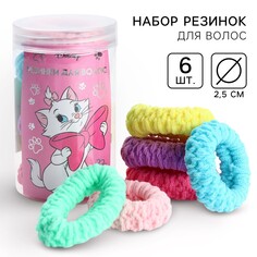 Набор резинок для волос, 6 шт, 2.5 см, кошечка мари Disney