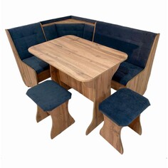Кухонный уголок ку-1л/4м, 1450 х 1150 х 820, дуб вотан т-26 NO Brand