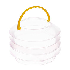 Стакан для кистей складной d=8,5 см, с губкой, прозрачный с ручкой Calligrata