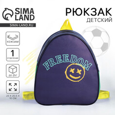 Рюкзак детский для мальчика freedom, 23х20,5 см, отдел на молнии, цвет синий Nazamok Kids