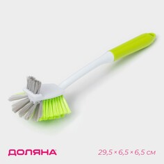 Щетка для посуды доляна green day, двойная, 29 см