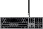 Клавиатура Satechi Slim W3 USB-C Wired Keyboard-RU. Раскладка - Русская. Цвет- Серый космос (ST-UCSW3M-RU)