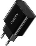 Сетевое зарядное устройство Ugreen CD137, USB-C, PD, 20 Вт, черный (10191)