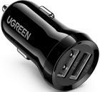 Автомобильное зарядное устройство Ugreen Dual USB-A 24W Car Charger (50875) черный