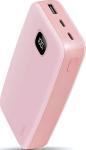 Внешний аккумулятор Ttec ChargeUp LCD 20000 mAh, розовый