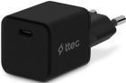 Сетевое зарядное устройство Ttec SmartCharger Pro 20W PD USB-C Travel Charger, черный (2SCP01S)