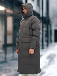 Пальто утепленное мужское SHU, Серый
