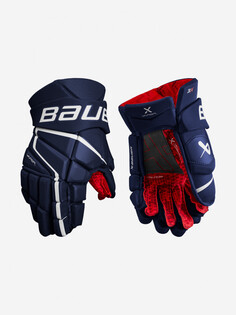 Перчатки хоккейные детские Bauer Vapor 3X INT, Синий
