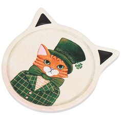 Подставка под горячее, 10.5х11 см, Коты стиляги