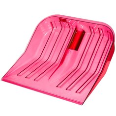 Лопата для снега поликарбонат, 430х420 мм, без черенка, тулейка 38.8 мм, красная, Альтернатива, М7242 Alternativa