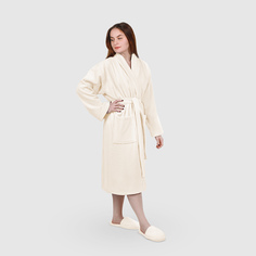 Халат шалевый Hometex Original микровелюр бежевый s/m