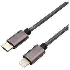 Кабели кабель 2.4 type-c-lightning REXANT 18-7054 1м графитовый