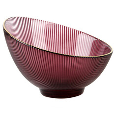 Салатники, миски салатник NOUVELLE HOME Frost stripe 22см 1,55л стекло розовый