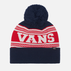 Шапка Vans Check Pom, цвет синий