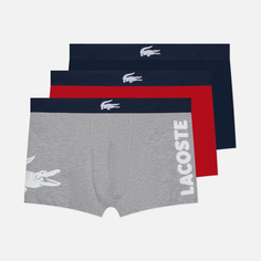 Комплект мужских трусов Lacoste Underwear 3-Pack Mismatched Trunk, цвет комбинированный