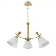 Люстра подвесная Comfi 8152/3 3 лампы 9 м² цвет золотистый Lumion