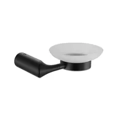 Мыльница Swensa Lock SWR-6600-02-BLK, подвесная, стекло/металл, цвет черный