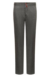 Брюки из хлопка и шерсти Kiton