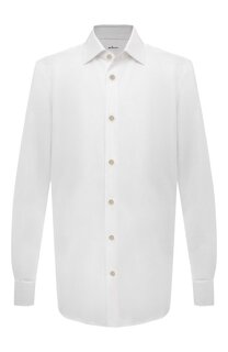 Сорочка из хлопка и льна Kiton
