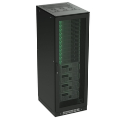 Шкаф напольный 19", 24U DKC R5IT2461PFB 600х1000 двери перфорированная/перфорированная, укомплектован вводом и заглушками RAL 9005, "RAM telecom"