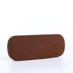 Футляр для очков клетка, 16*6*3,5 см, хлопушка, коричневый NO Brand