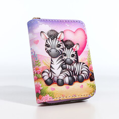 Кошелек дет 07-01-01 зебры, 8,5*2,5*11 см, 2 отд д/карт, на молнии разноцвет Выбражулька