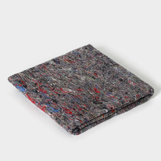 Салфетка - тряпка хозяйственная доляна, 50×60 см, плотность 180 г/м², строчка 2,5 мм, с оверлоком, цвет серый