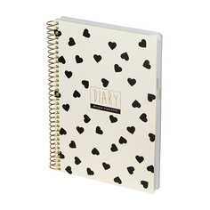Ежедневник BRUNO VISCONTI ЕЖЕДНЕВНИК CUTE DIARY "Black&White.Сердечки"