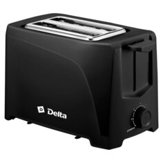 Тостер Delta, DL-6900, пластик, 700 Вт, 2 тоста, механический, 6-ти позиционный таймер, черный Дельта