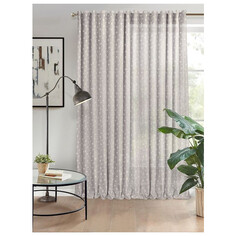 Шторы штора тюлевая на шт.ленте AMAZONTEXTILE HOME батист 300х280см серая, арт.S 1881 v26