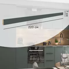 Карниз для кухонного шкафа Инта Delinia ID 220x7 см МДФ цвет зеленый