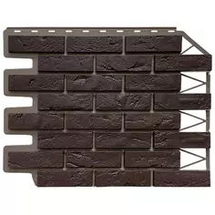 Фасадная панель ПВХ кирпич 0.795 м баварский темно-коричневый 0.38 Fineber