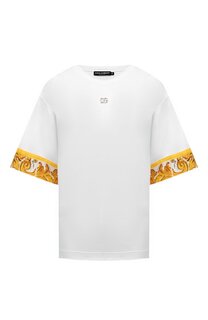 Футболка из хлопка и шелка Dolce & Gabbana