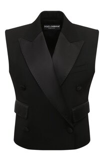 Жилет из шерсти и шелка Dolce & Gabbana