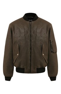 Кожаный бомбер Dolce & Gabbana