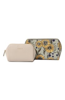 Набор из двух кожаных косметичек Furla