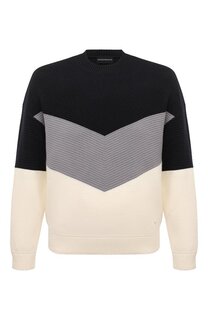Джемпер из шерсти и хлопка Emporio Armani