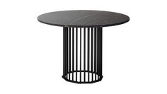 Стол Patrik d 110 cm мрамор графит, черный муар Home
